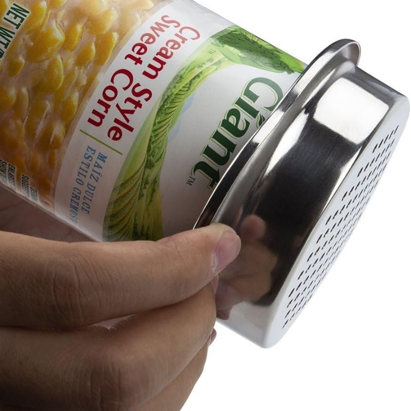 WishDirect Stainless Steel Tuna Can Strainer – Food-Grade Canning Colander & Press – Fits Standard and Wide-Necked Canned Tuna, Beans, and Vegetables – Mess-Free Oil & Brine Remover – Dishwasher Safe