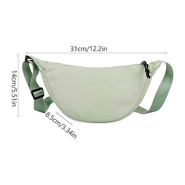 Women's Large Capacity Nylon Crossbody Bag – Adjustable Strap Casual Shoulder Bag for Work, Teachers & Daily Use