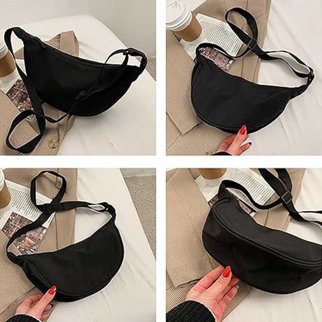 Women's Large Capacity Nylon Crossbody Bag – Adjustable Strap Casual Shoulder Bag for Work, Teachers & Daily Use