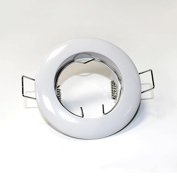 Wonderlamp Ceiling Dock Kit – Pack of 2 White GU5.3 Lamp Holders with Decorative Porthole Design (7.8 x 2.7 cm)