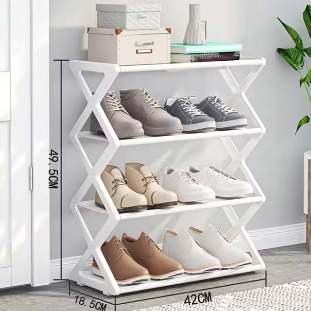 X-Shaped Shoe Rack - Multi-Functional Dust-Proof Shoe Cabinet, Easy Assembly for Simple Home Organization