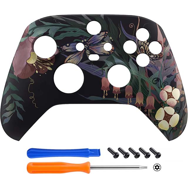 Xbox Series X/S Replacement Controller Shell – Mysterious Garden Custom Front Housing Cover for Xbox Core Wireless (Control Not Included)