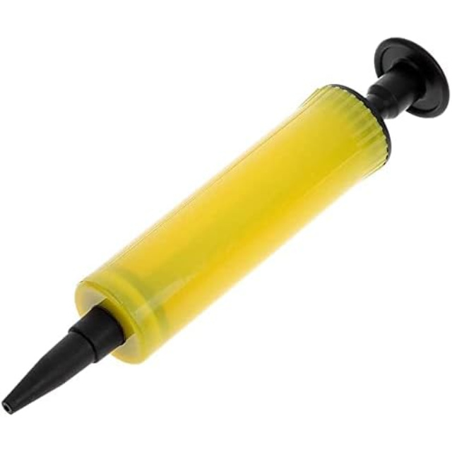 Pompe à ballons manuelle jaune – Gonfleur d'air portable pour ballons, mini-modèle en plastique résistant