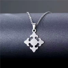 Collier unisexe avec pendentif fleur amulette (EGN203)