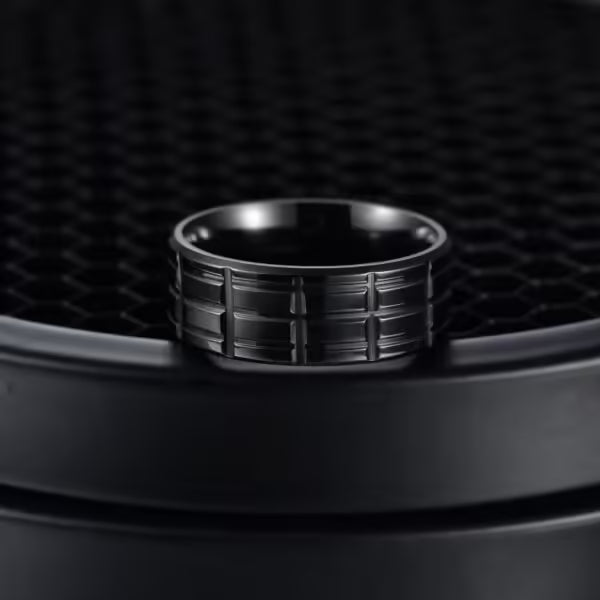 Black Stainless Steel Ring (EGR056)