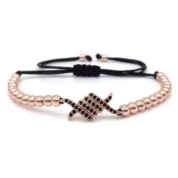 Black Zircon Shamballa Bracelet (EGBT224)
