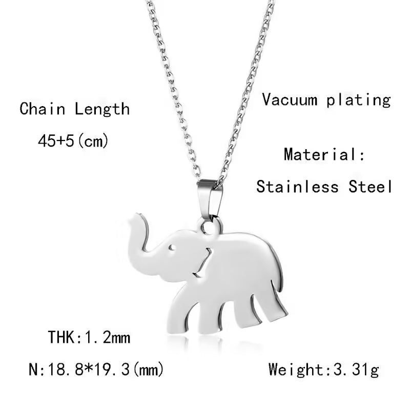 Collier pendentif éléphant bohème pour femme (EGN153)
