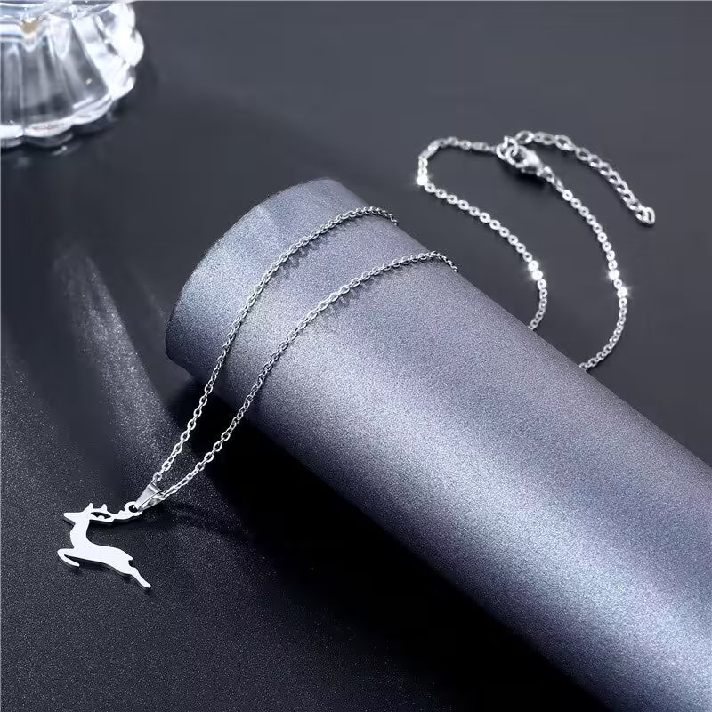 Cartoon Elk Deer Unisex Necklace(EGN183)