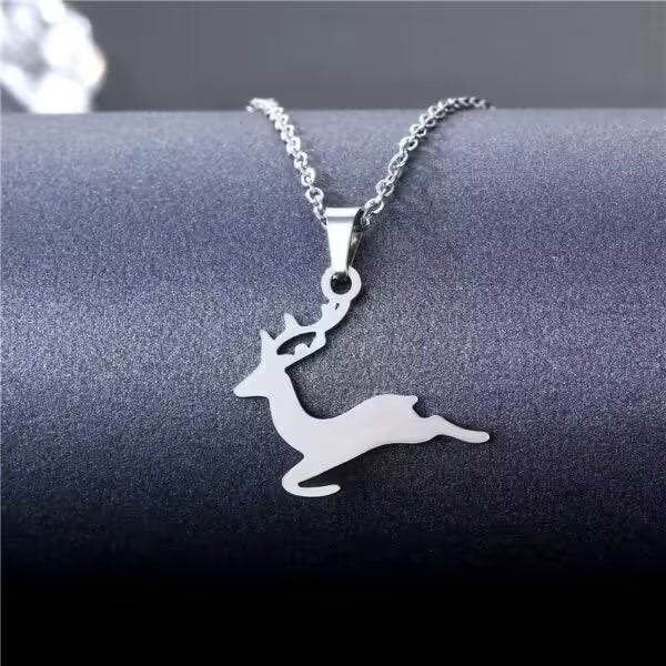 Cartoon Elk Deer Unisex Necklace(EGN183)