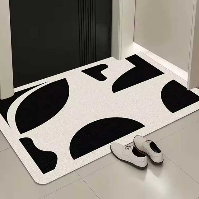 Cartoon Entry Door Mat - Absorbent Non-Slip Household Mat for Toilet, Doorway, and Entryway - Machine Washable Carpet