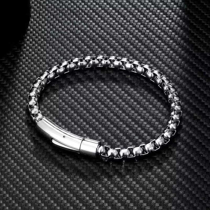 Chain Bracelet Stainless Steel Magnet Buckle (EGBT348)