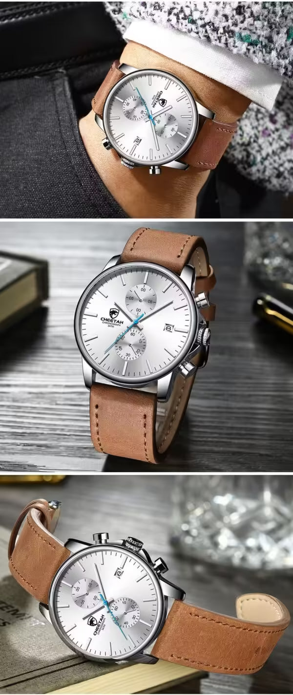 CHEETAH Chronograph Leather Men Watch (CH1604L)
