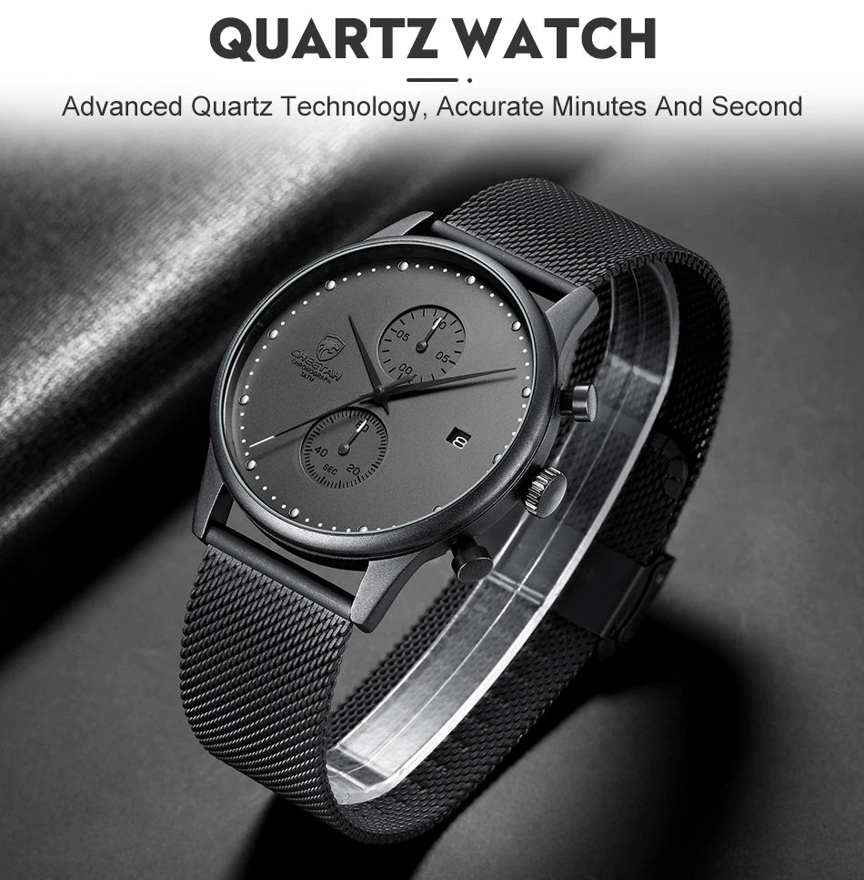 Montre homme CHEETAH Chronographe en maille et acier inoxydable (CH1605M)