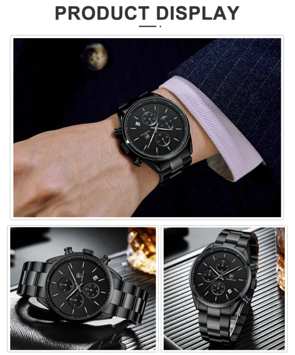 cheetah chronograph stainless steel men watch ch1607S gallery img 9