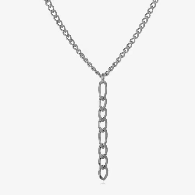 Collier pendentif chaîne classique en acier inoxydable (EGN056)