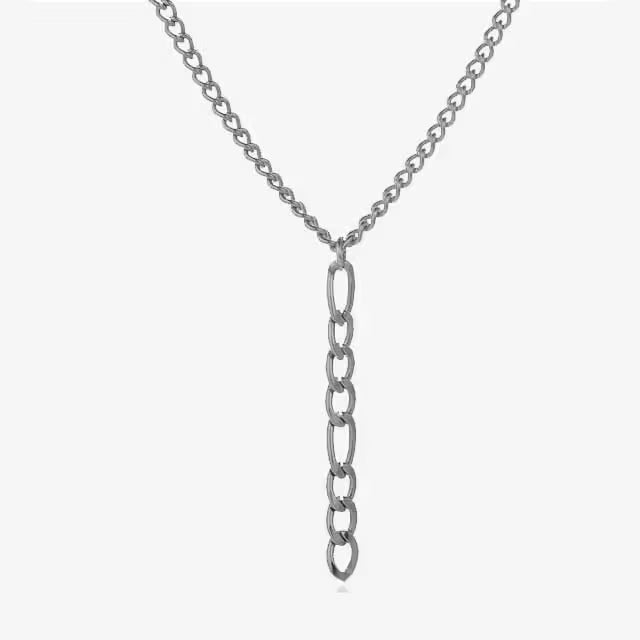 Collier pendentif chaîne classique en acier inoxydable (EGN056)