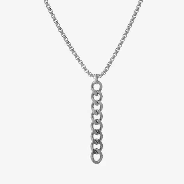 Collier pendentif chaîne classique en acier inoxydable (EGN056)