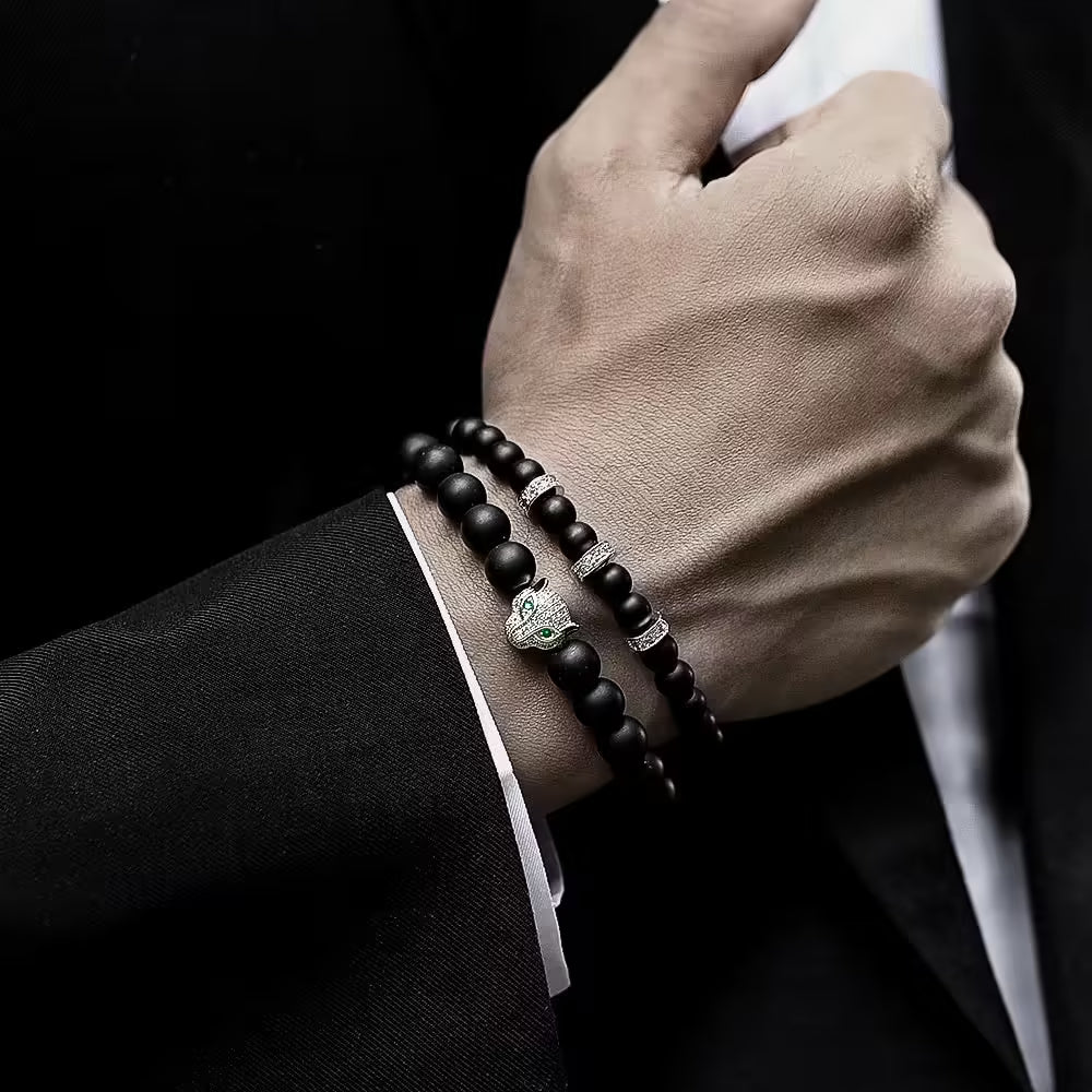 مجموعة أساور خرز كلاسيكية مصنوعة يدويًا (EGBT227)