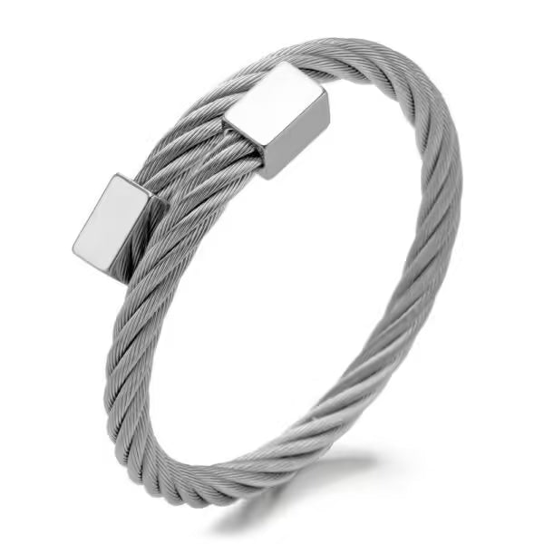 Classic Stainless Steel Men Bangle (EGBT110)