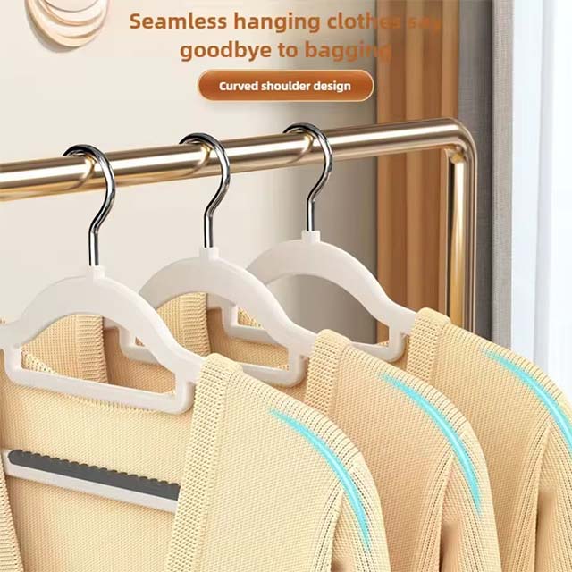 Seamless Wide Shoulder Clothes Hanger – Anti-Slip & Anti-Bulging, Thickened for Dry & Wet Use