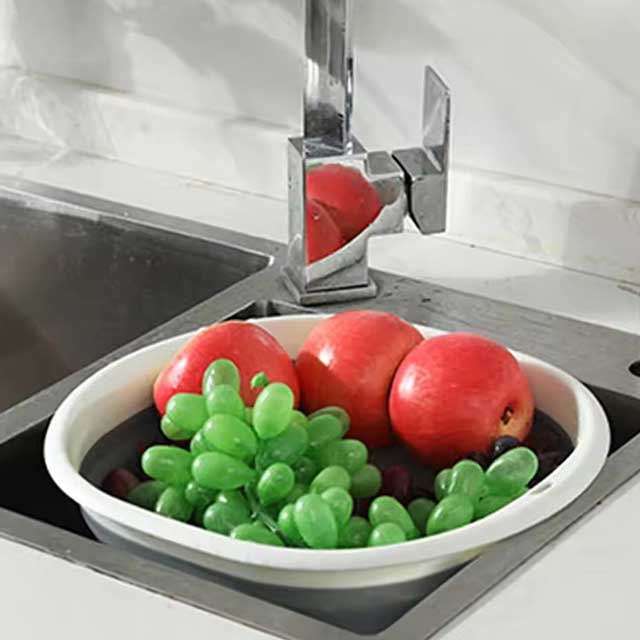 Collapsible Washing Up Bowl - Folding Wash Basin with Hanging Hole, Perfect for Hiking, Travel, Picnic, and Kitchen Use