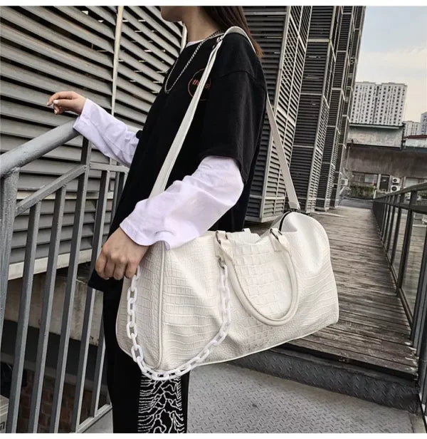 Crocodile Pattern PU Leather Unisex Hand Bag (EGB160)