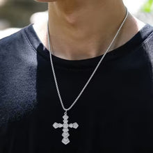 Collier unisexe en acier inoxydable avec pendentif croix (EGN071)