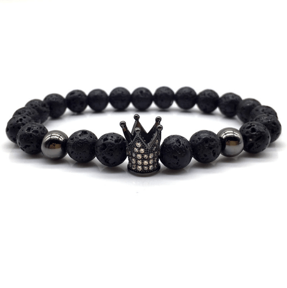 crown shape lava beads stone bracelet featured img