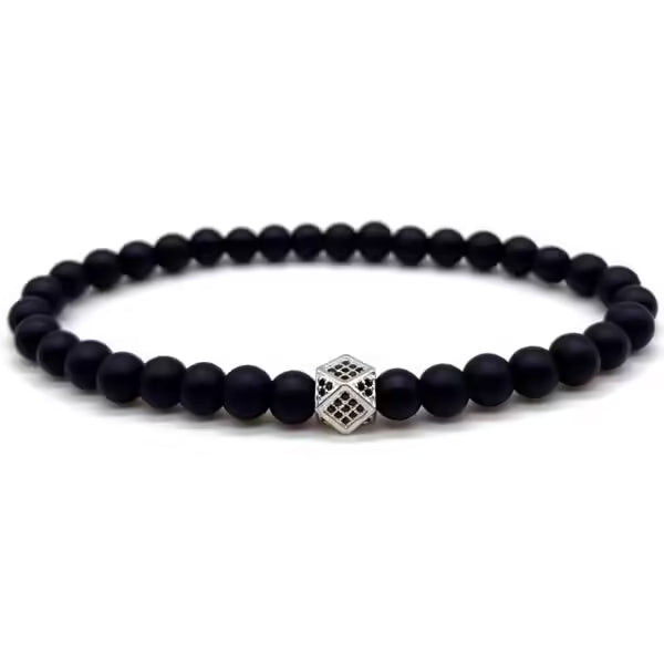 سوار من الخرز على شكل مكعب (EGBT312)