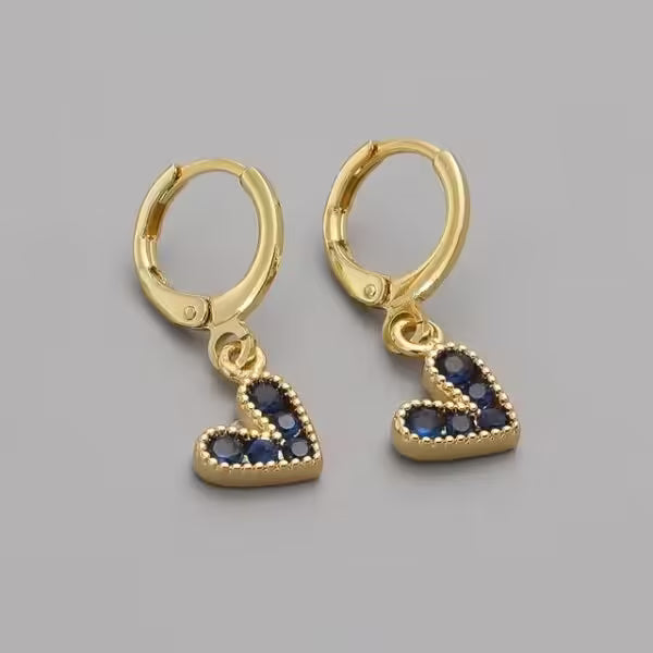 Boucles d'oreilles pendantes délicates en zircon cubique pour femmes