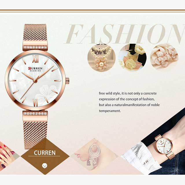 curen women flower stainless steel cu9067 gallery img 1