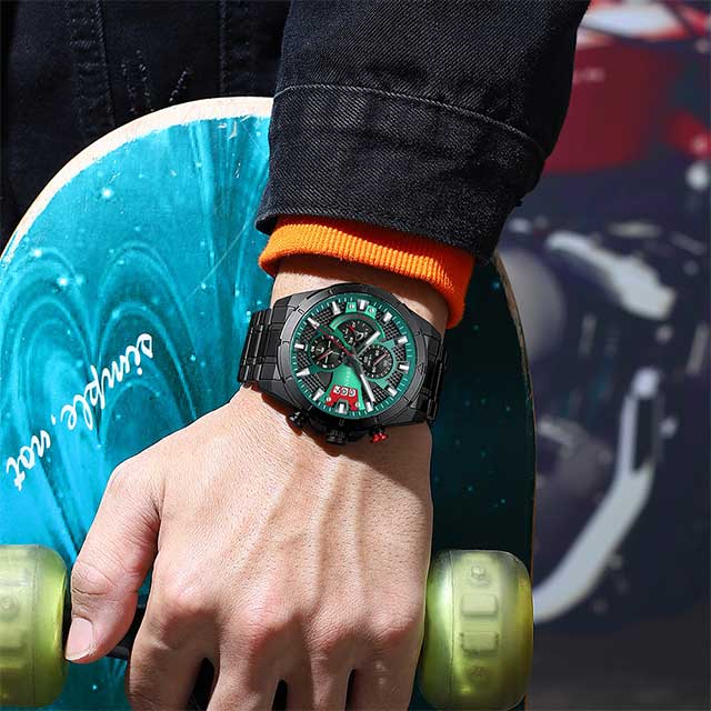 curren chronograph men stainless steel watch 8401 gallery img 21