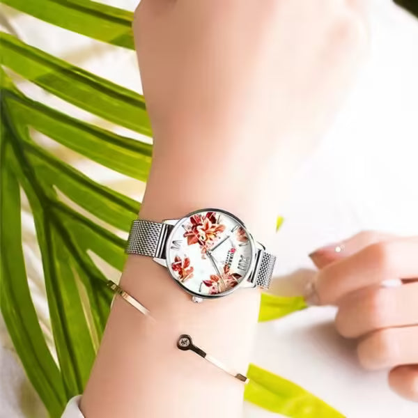 Montre à bracelet en maille CURREN Flowers (CU9060)
