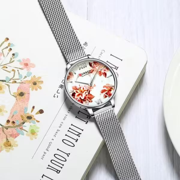 Montre à bracelet en maille CURREN Flowers (CU9060)