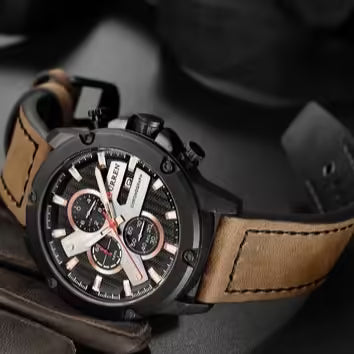 ساعة كورين كرونوغراف جلدية للرجال (CU8308)