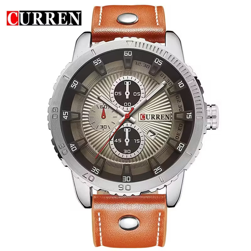 Montre en cuir élégante pour homme CURREN (CU 8206)