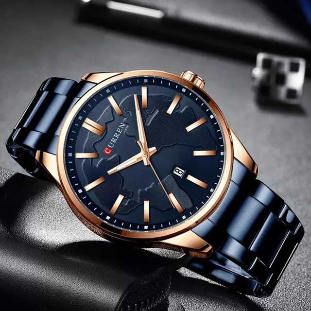 curren men map stainless watch cu8366 gallery img 1