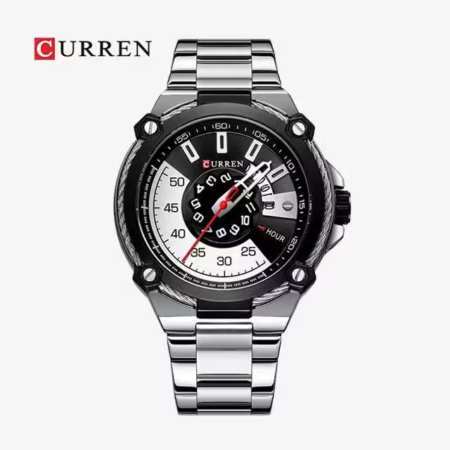 ساعة CURREN الجديدة للرجال من الفولاذ المقاوم للصدأ (CU8345)