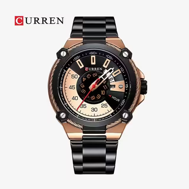 ساعة CURREN الجديدة للرجال من الفولاذ المقاوم للصدأ (CU8345)