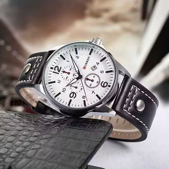 CURREN Men Simple Leather Watch (CU8164)