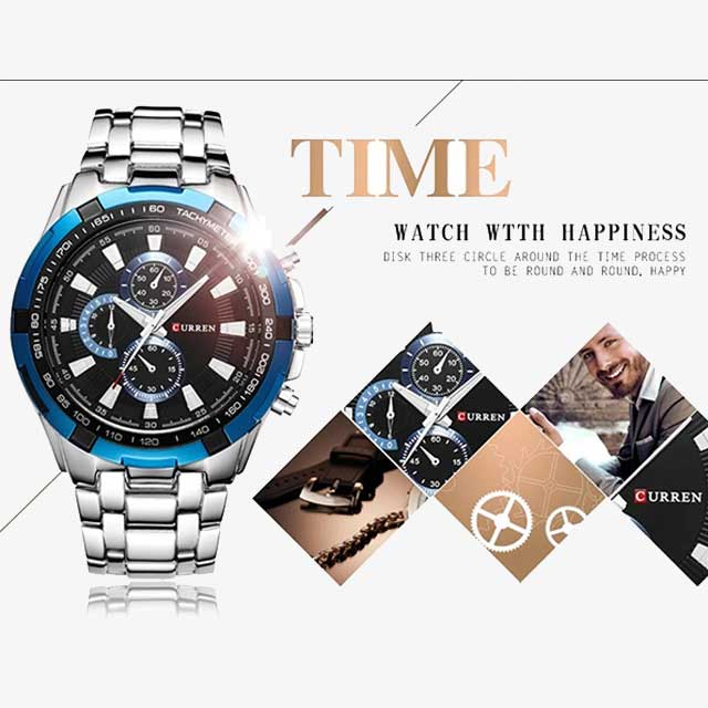 curren men stainless steel watch cu8023 gallery img 4