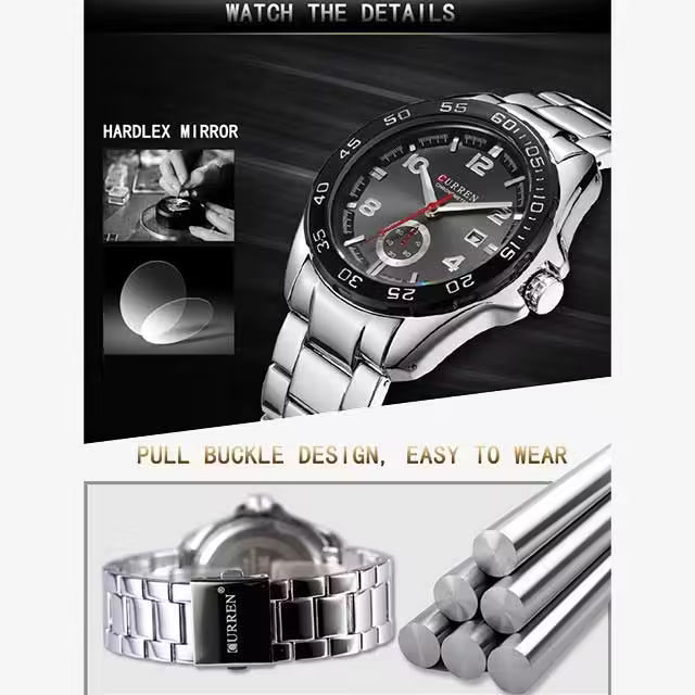 CURREN Men Stainless Watch (CU8113)