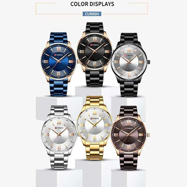 curren roman numbers stainless steel men watch cu8383 gallery img 23 jpg