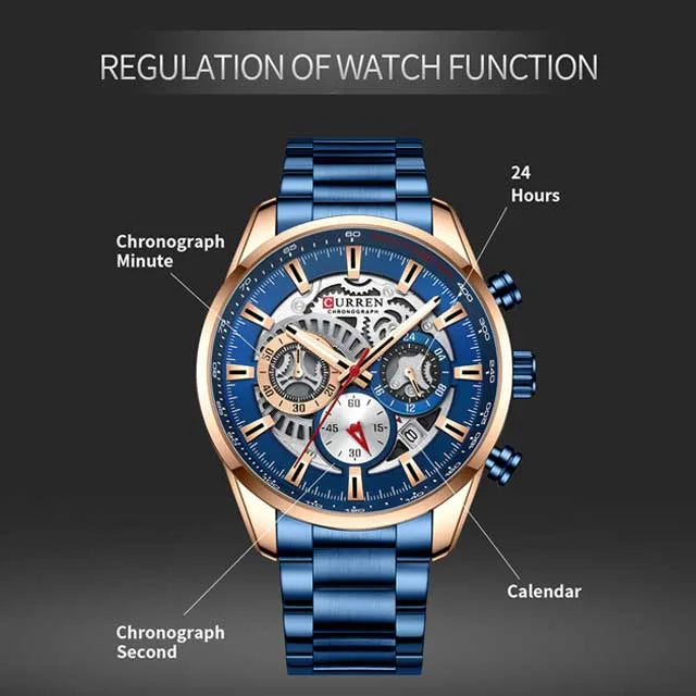 curren stainless steel chronograph men watch 8391 gallery img 12 jpg