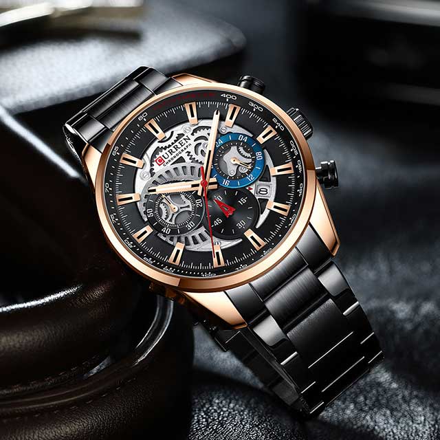 curren stainless steel chronograph men watch 8391 gallery img 17