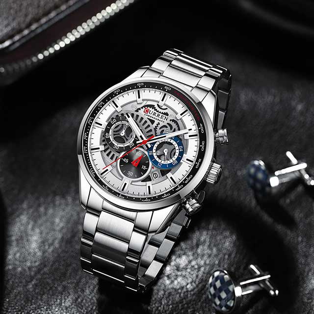 curren stainless steel chronograph men watch 8391 gallery img 19