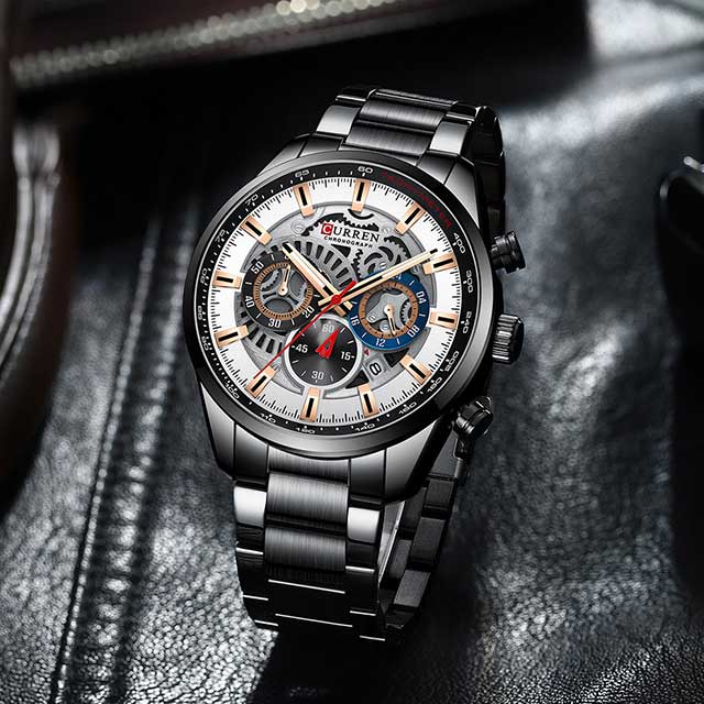 curren stainless steel chronograph men watch 8391 gallery img 26