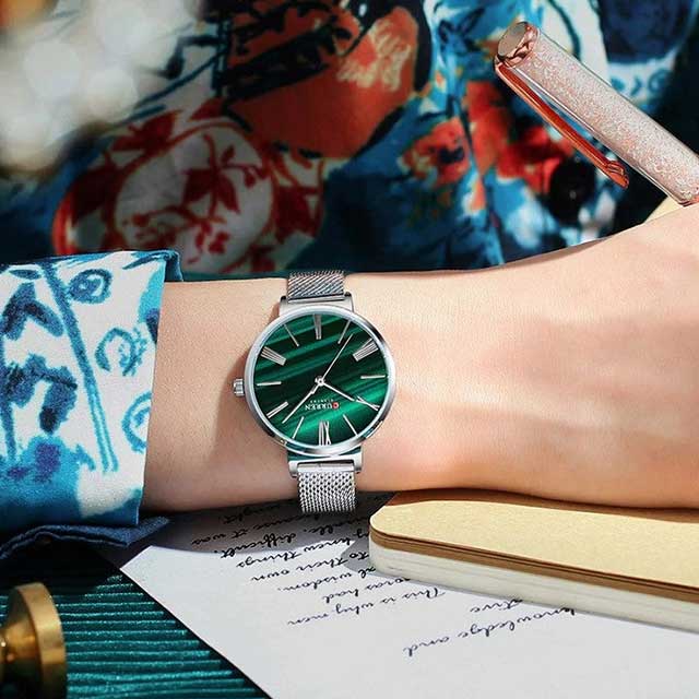 curren women blanche leather mesh steel strap cu9076 featured img