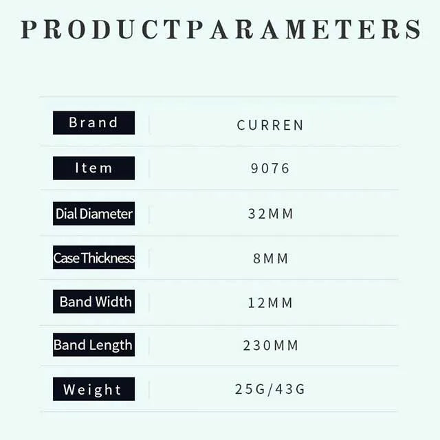 curren women blanche leather mesh steel strap cu9076 gallery img 12 jpg