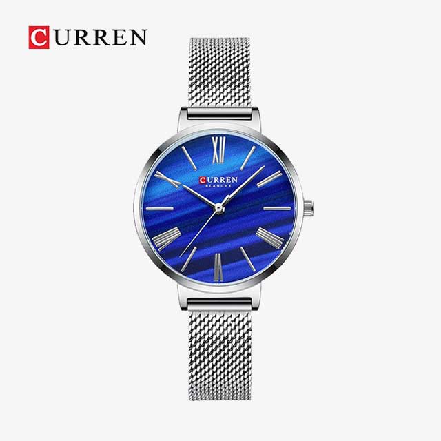 curren women blanche leather mesh steel strap cu9076 gallery img 21